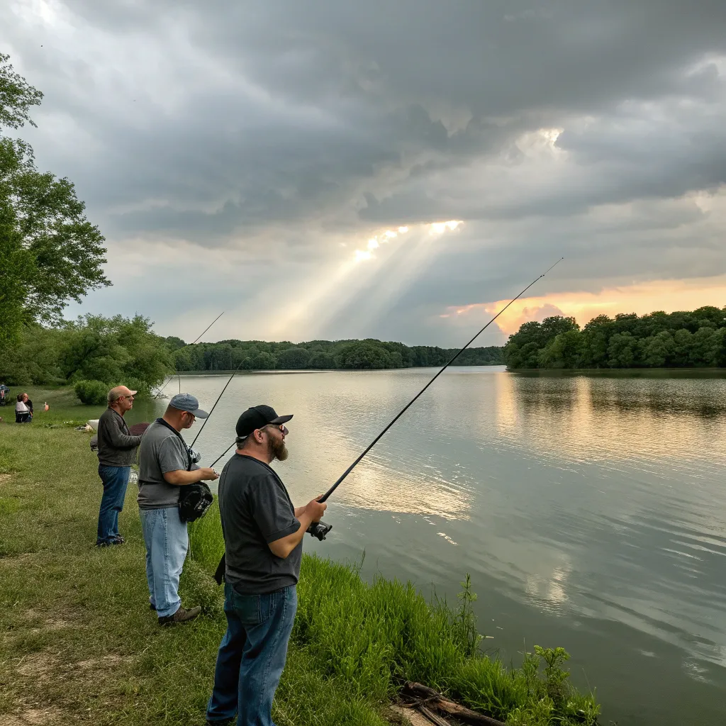 Members of our Fishing Club enjoying a fishing trip